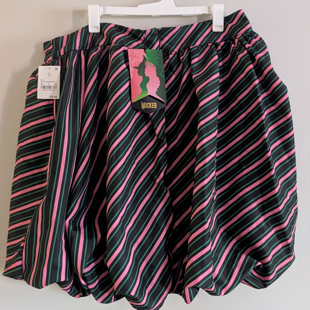 Disney's Wicked Pink and Green Striped Skirt